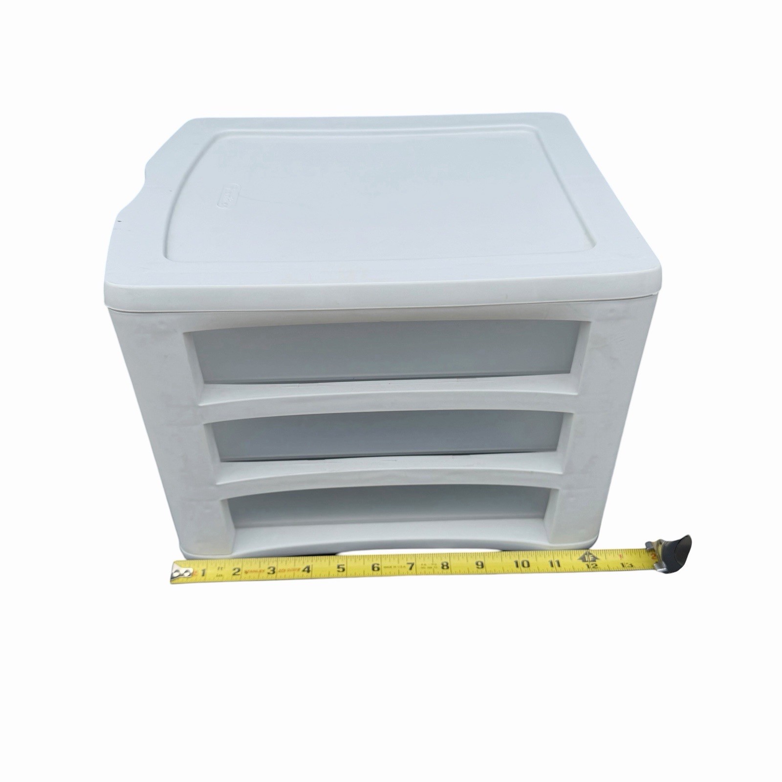 Sterilite 3 Drawer Unit White Plastic ClearView Holds 8.5×11&Prime; Paper Ream