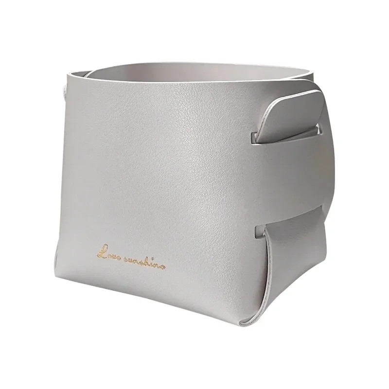 Nordic Folding Entryway Key Leather Storage Box PU Storage Tray Desktop Cosmetic