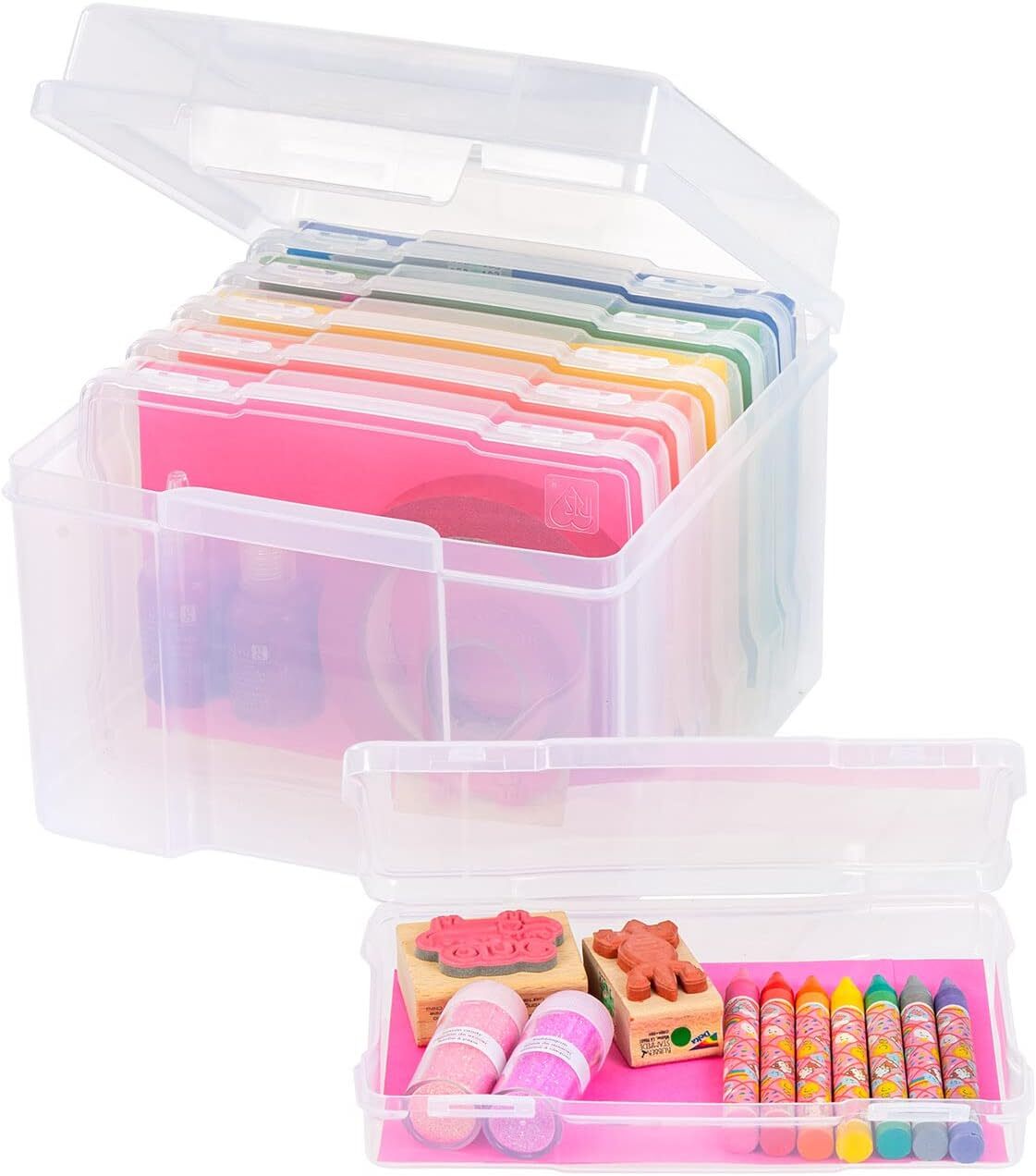 2pcs 4&Prime;x6&Prime; Photo Storage Craft Keeper with 16 Organization Cases for Pictures