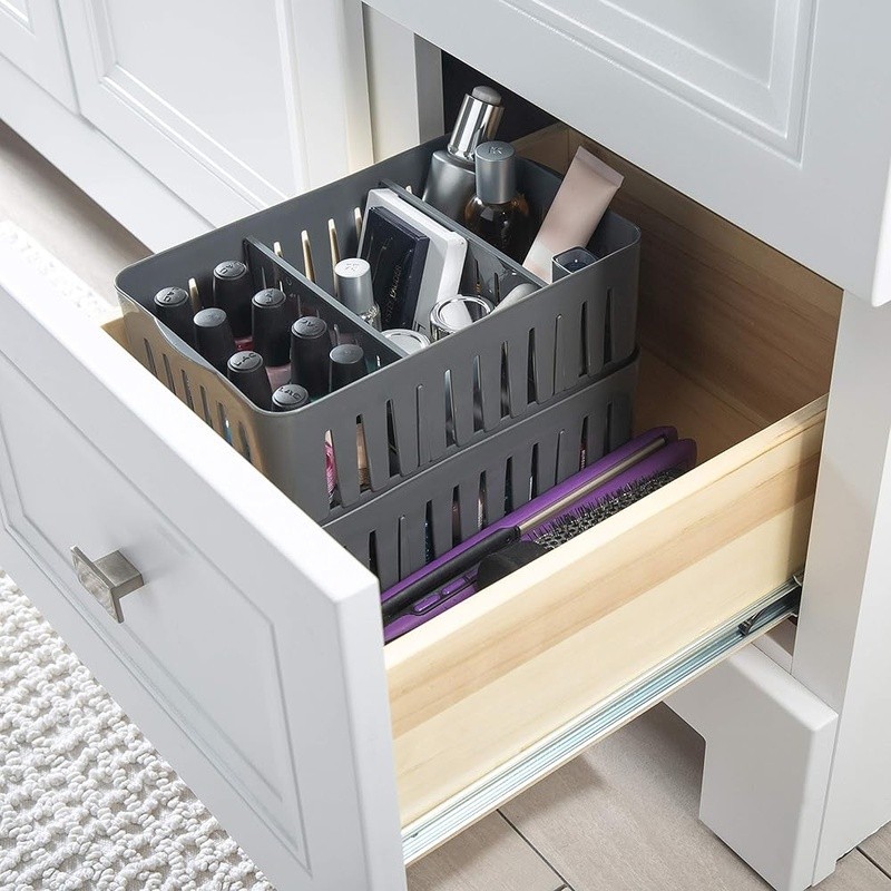 Adjustable Stackable Organizer Bin Multipurpose Storage Office Bathroom Drawer