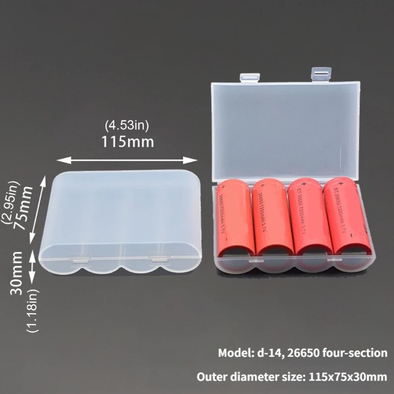 5 Pack Battery Storage Box Plastic Texture Suitable for Electronics Accessories