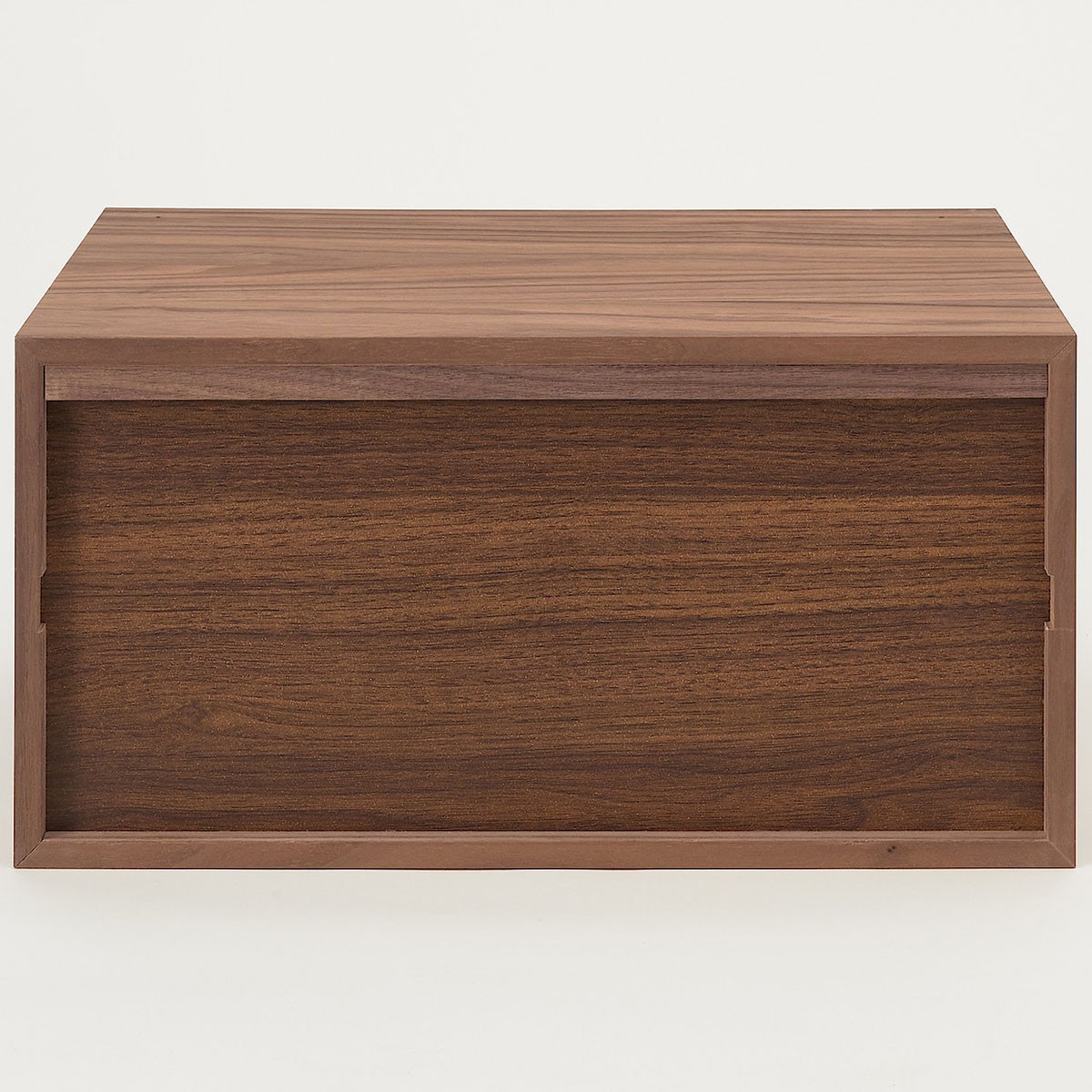 MUJI Stacking Chest Half 2 Drawer Dark Brown Oak Veneer Storage Japan