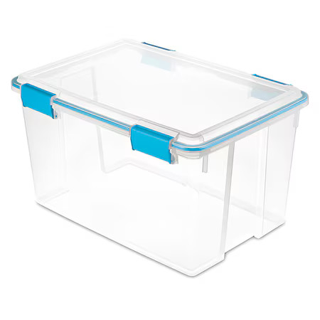 Sterilite 19344304 Storage Tote W/ Lid, 13.5 Gal, 22-1/2 In L X 16 In W X