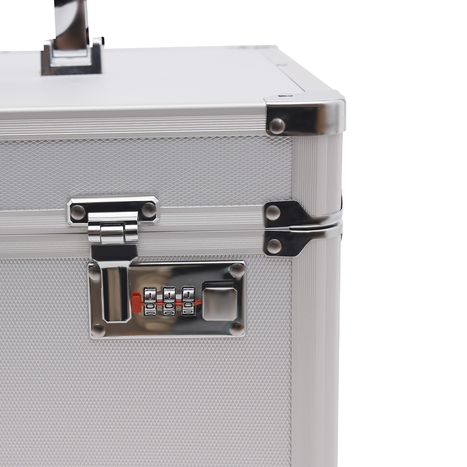 Aluminum Alloy Record Locker Vinyl Record Storage Box Locking 50 Album Holder