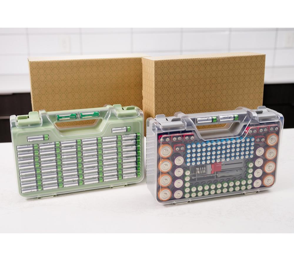 Henning Lee Set of 2 Battery Organizers with Tester and Screwdriver