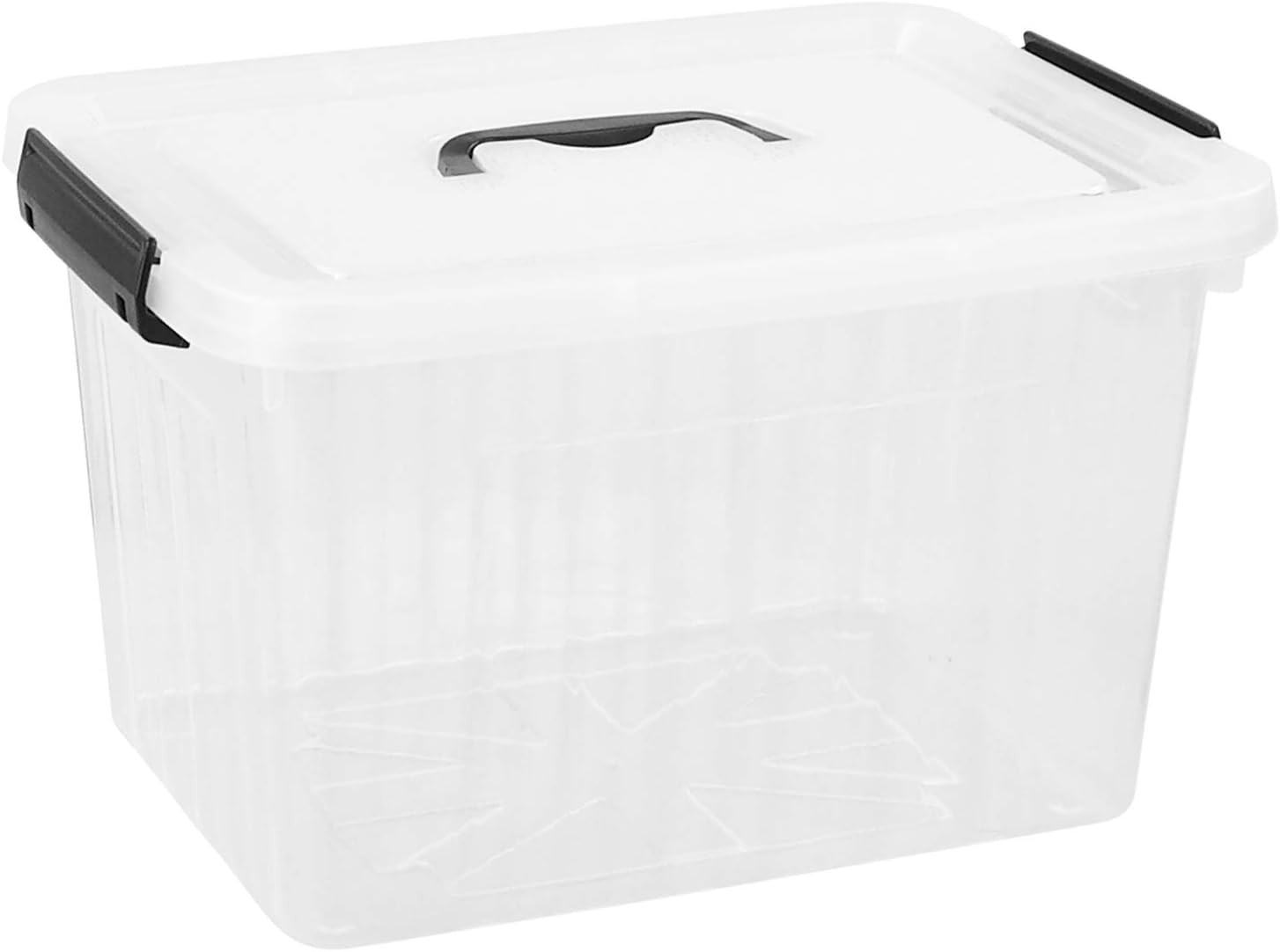 12 Quart Latching Storage Bin with Handle – Durable Plastic Organizer Box