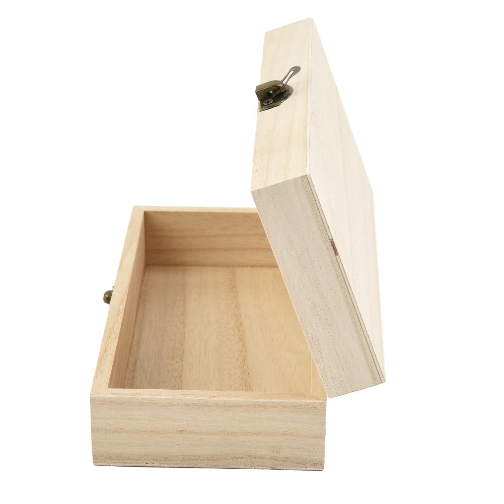 Compact Retro Buckle Wooden Storage Box Multi Purpose and Beautifully Crafted