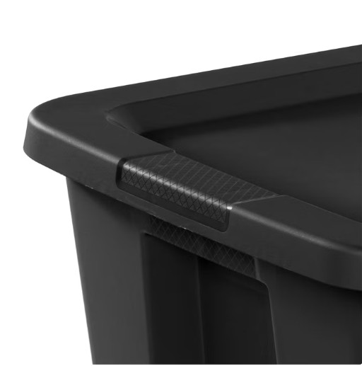 Sterilite Large Storage Bin 18 Gallon Plastic Storage Container with Snap-On Lid
