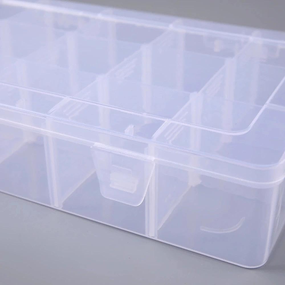 15 Section Storage Case Clear Divider Craft Organizer Box