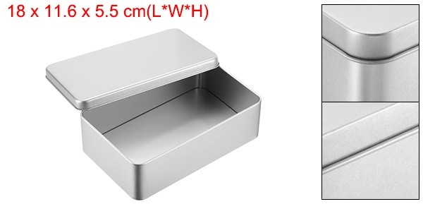 7.1 x 4.6 x 2.2 Inch Rectangular Storage Tins Box with Lid