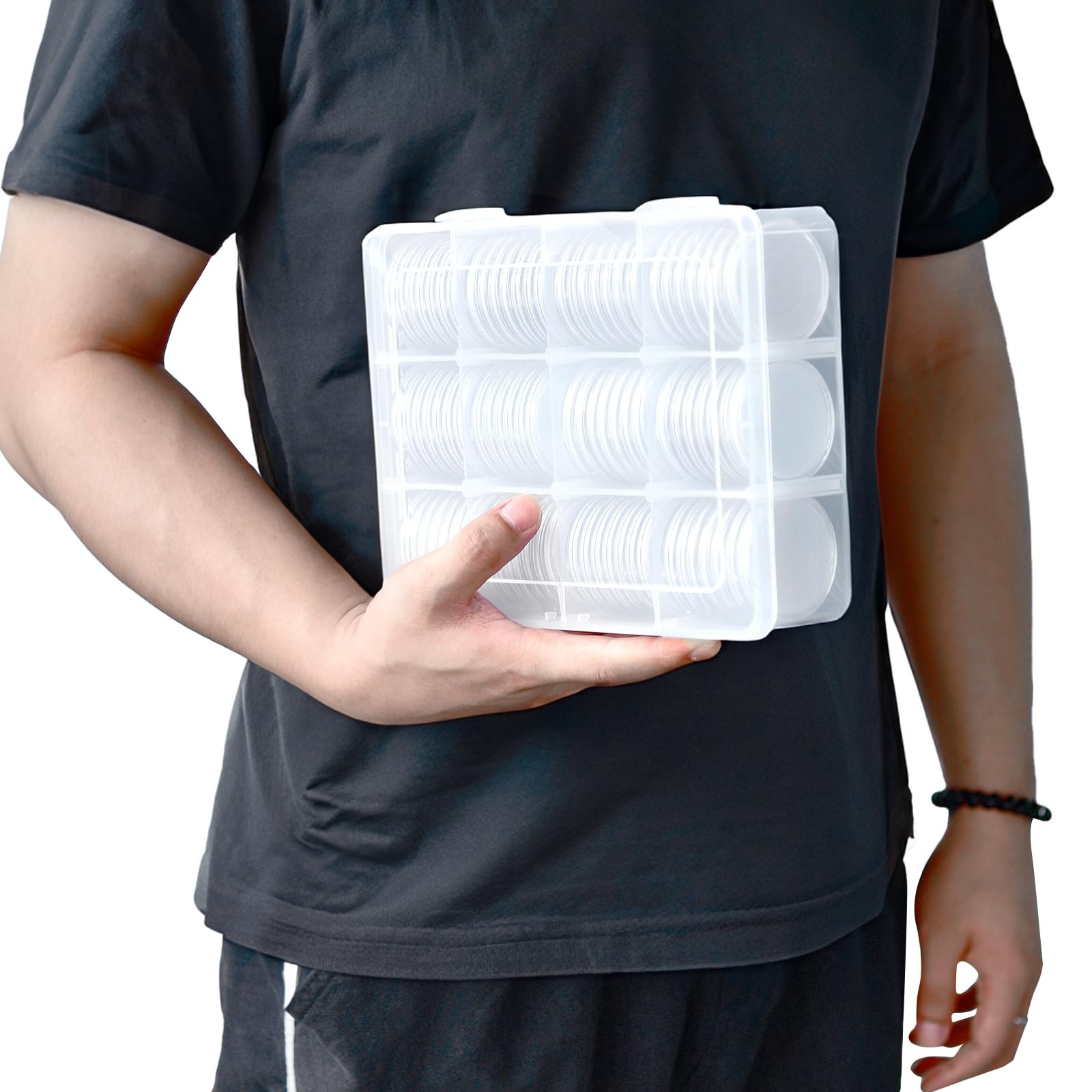 84pcs 46mm Coin Capsules, with Foam Seal and Plastic Storage Organizer …