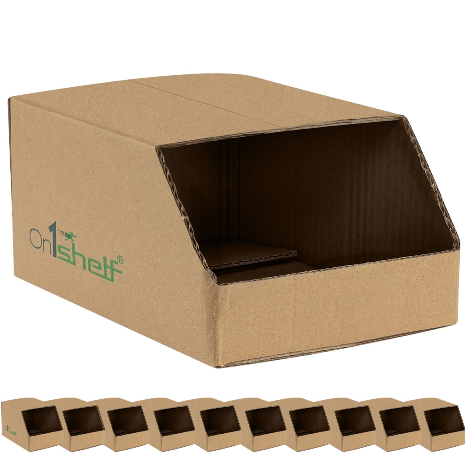 Sturdy Stackable Cardboard Storage Bin Containers picking eccomrce warehouse