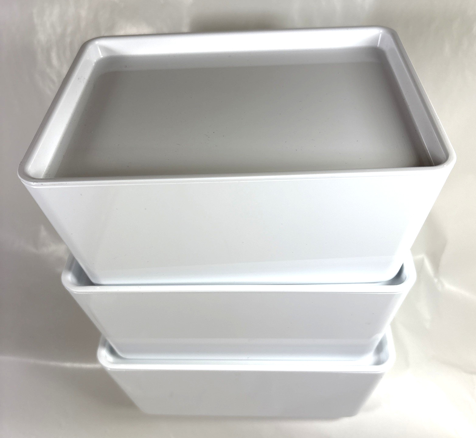 Ikea Kuggis White Stackable Storage Boxes Containers w Lids 5x7x3.75 Small