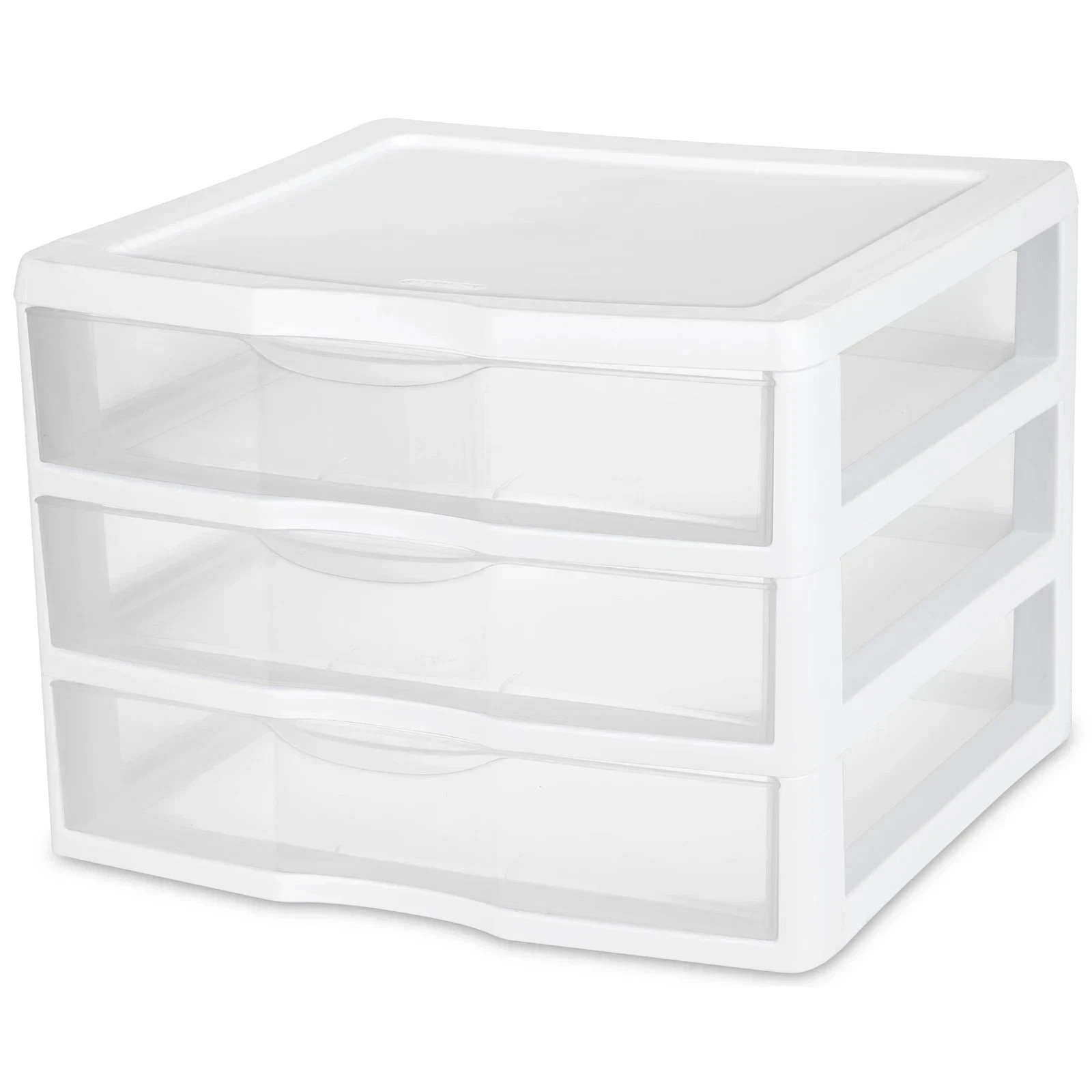 Wide 3 Drawer Unit Plastic, White