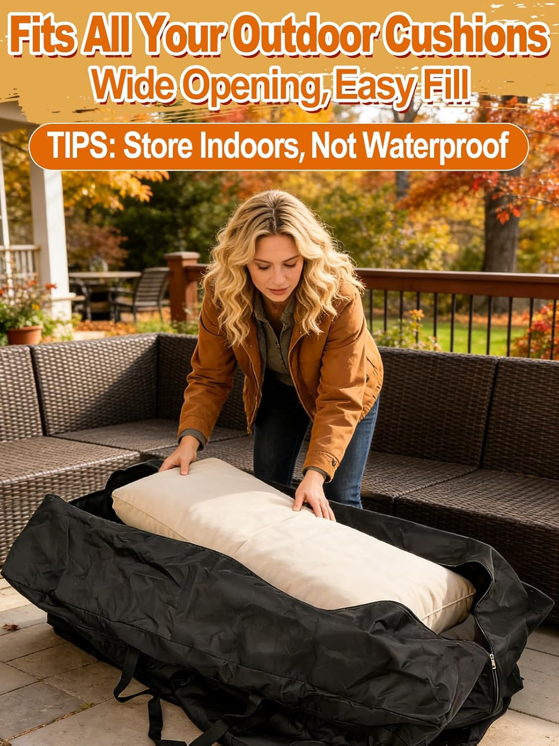 140 Gallon Extra Large Storage Bags – 600D Oxford Heavy-Duty Outdoor Storage wit