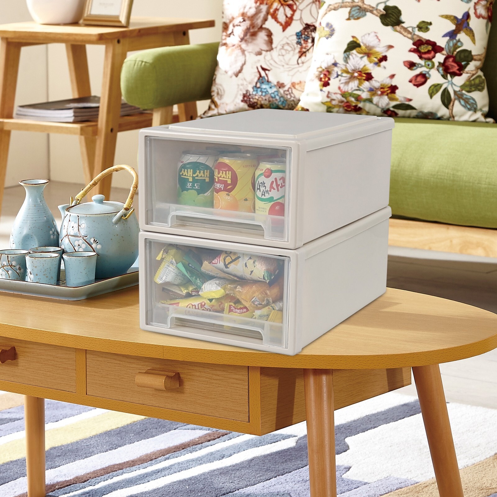 12 Qt. Plastic Stackable Storage Drawer Small Drawer-type Desk Organizer Boxes