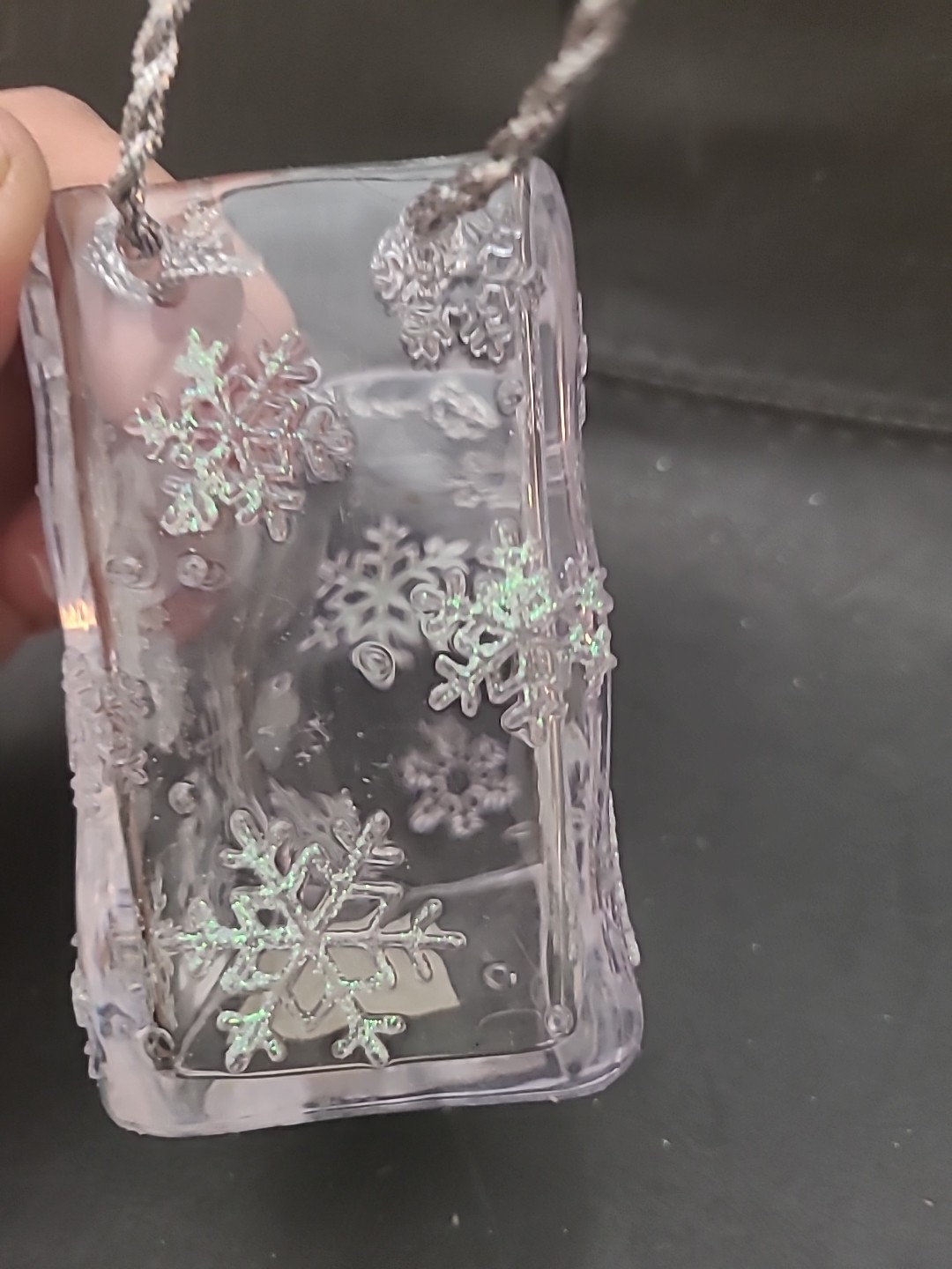 Plastic Snowflake Gift Container With Handles