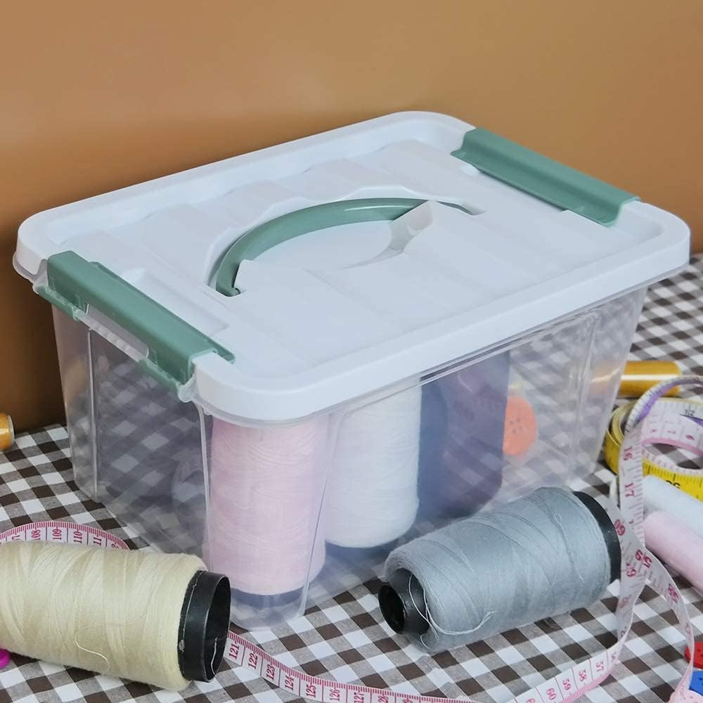 6-Pack 6 Quart Clear Latch Storage Boxes with Lids for Organized Living