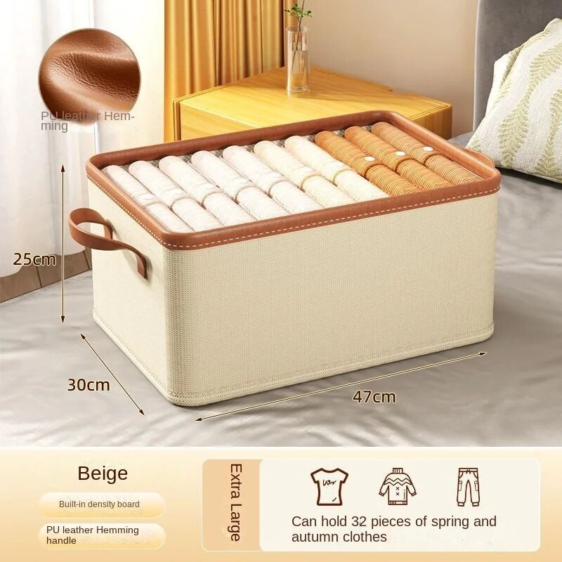 Foldable Household Clothing Fabric Storage Box Wardrobe Organization Storage Box
