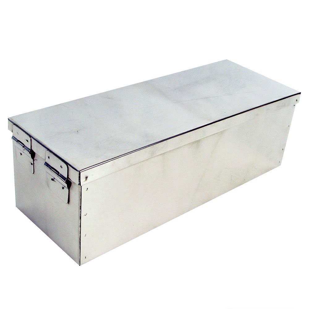 Lock Box with Folding Handle – Durable Metal Storage Chest with Stackable Des…