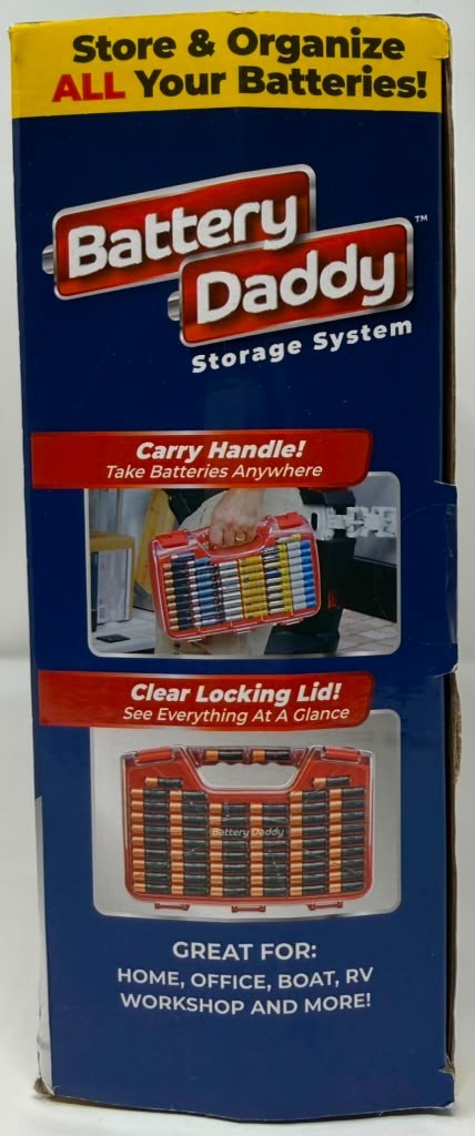 Battery Daddy Storage System Holds 180 Batteries w/ Built-In Tester New In Box#2