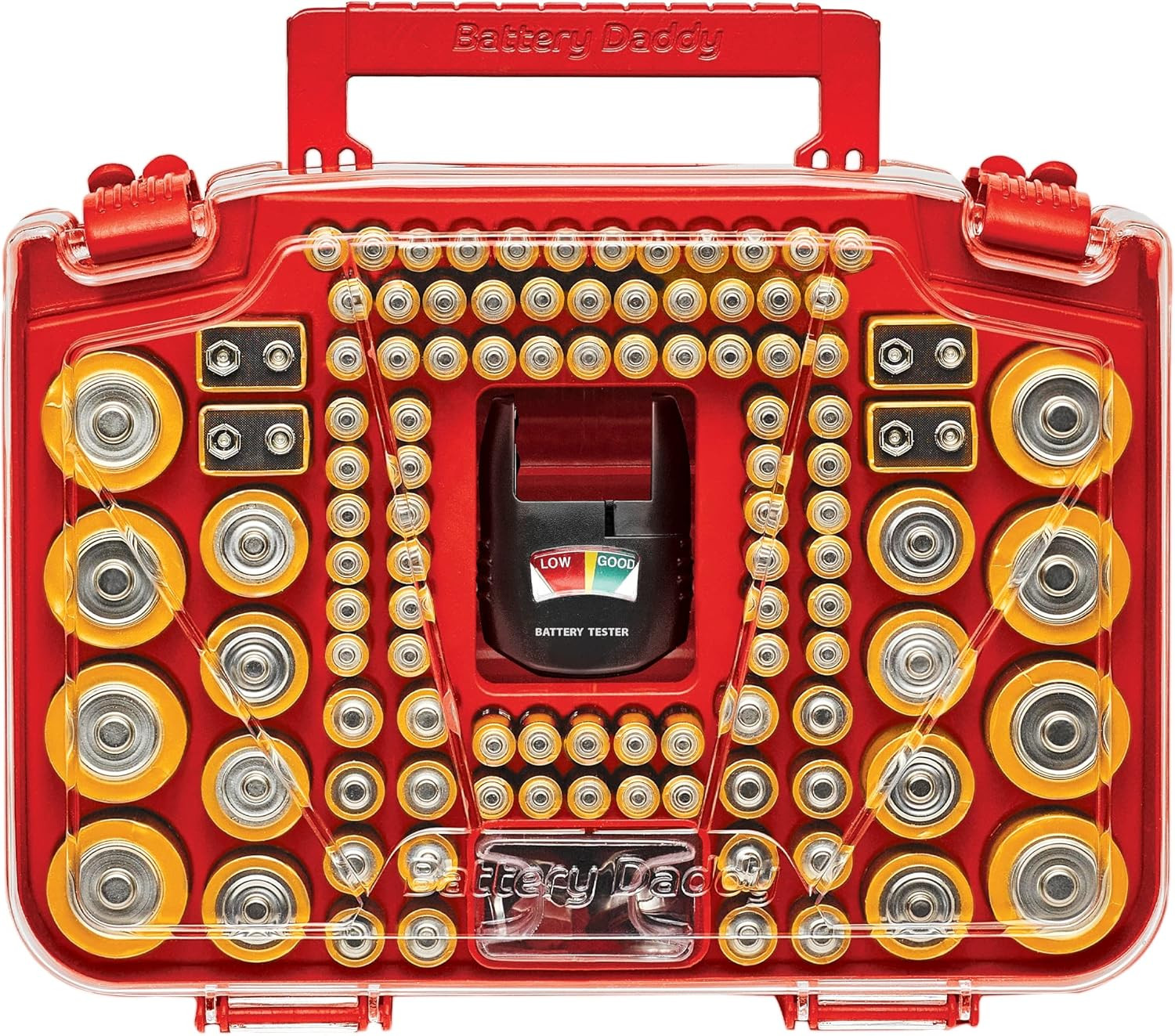 Battery Daddy Smart – Battery Organizer Storage Case with Tester,Stores & Protec