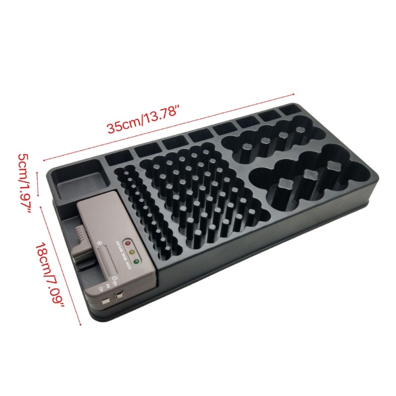 98 Compartment Battery Storage Case Container Organiser for Home and Office Use