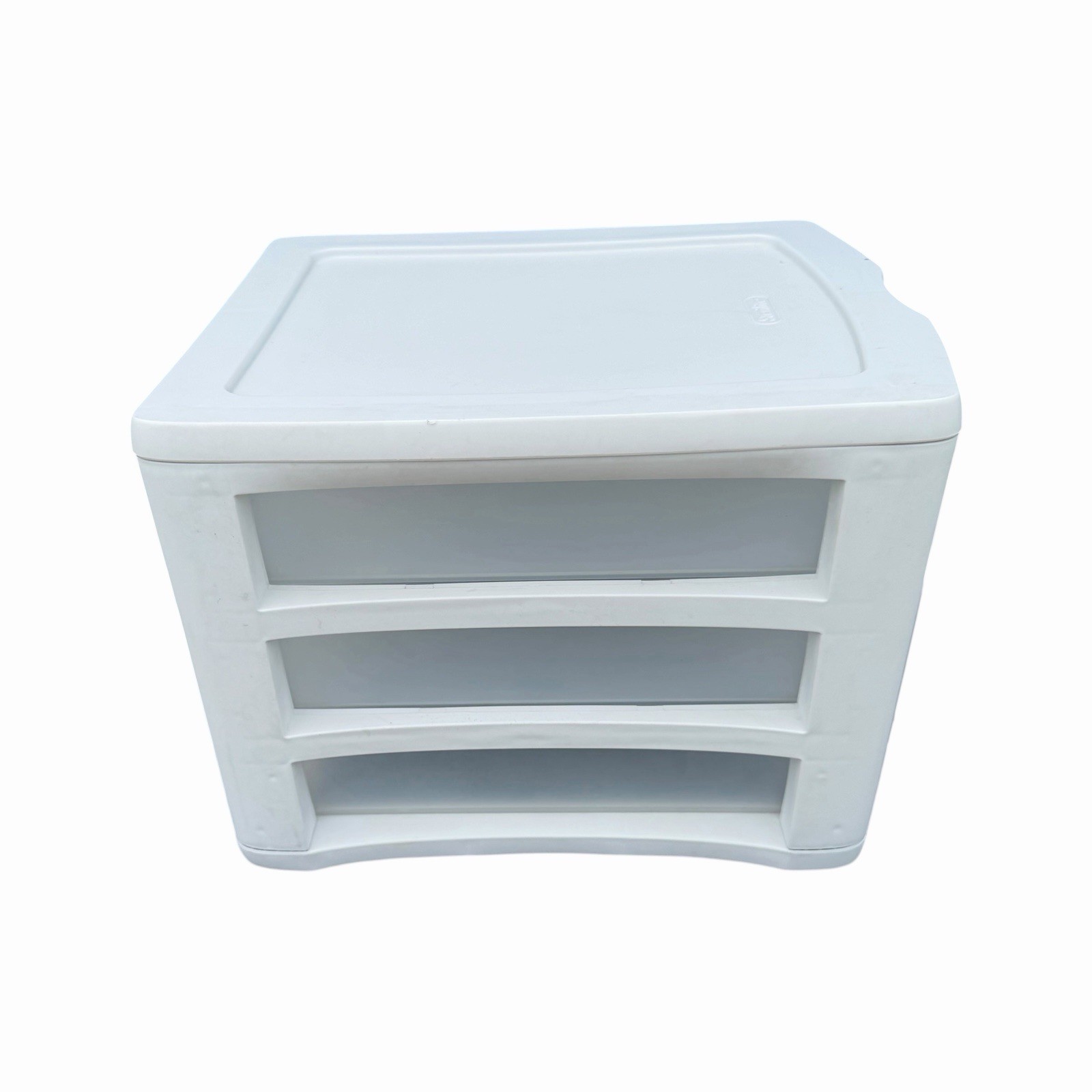 Sterilite 3 Drawer Unit White Plastic ClearView Holds 8.5×11&Prime; Paper Ream
