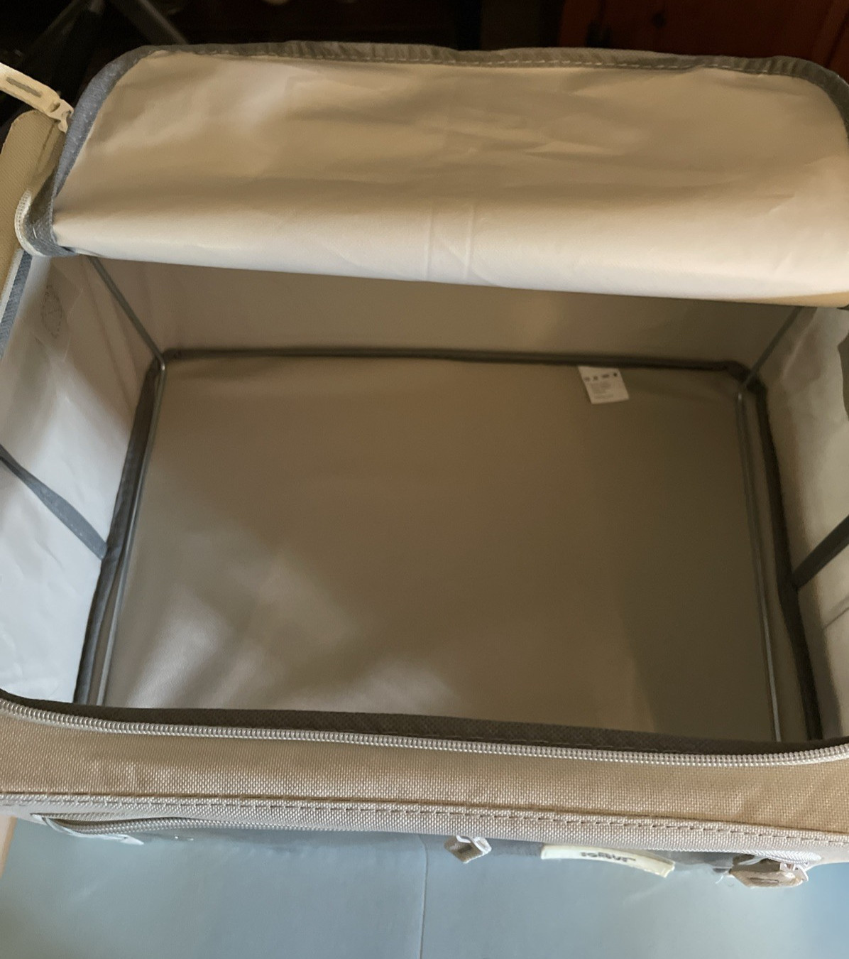 Two Collapsible Storage Scobus Containers 16&Prime; X 12&Prime; X 8&Prime;. Canvas with metal fram