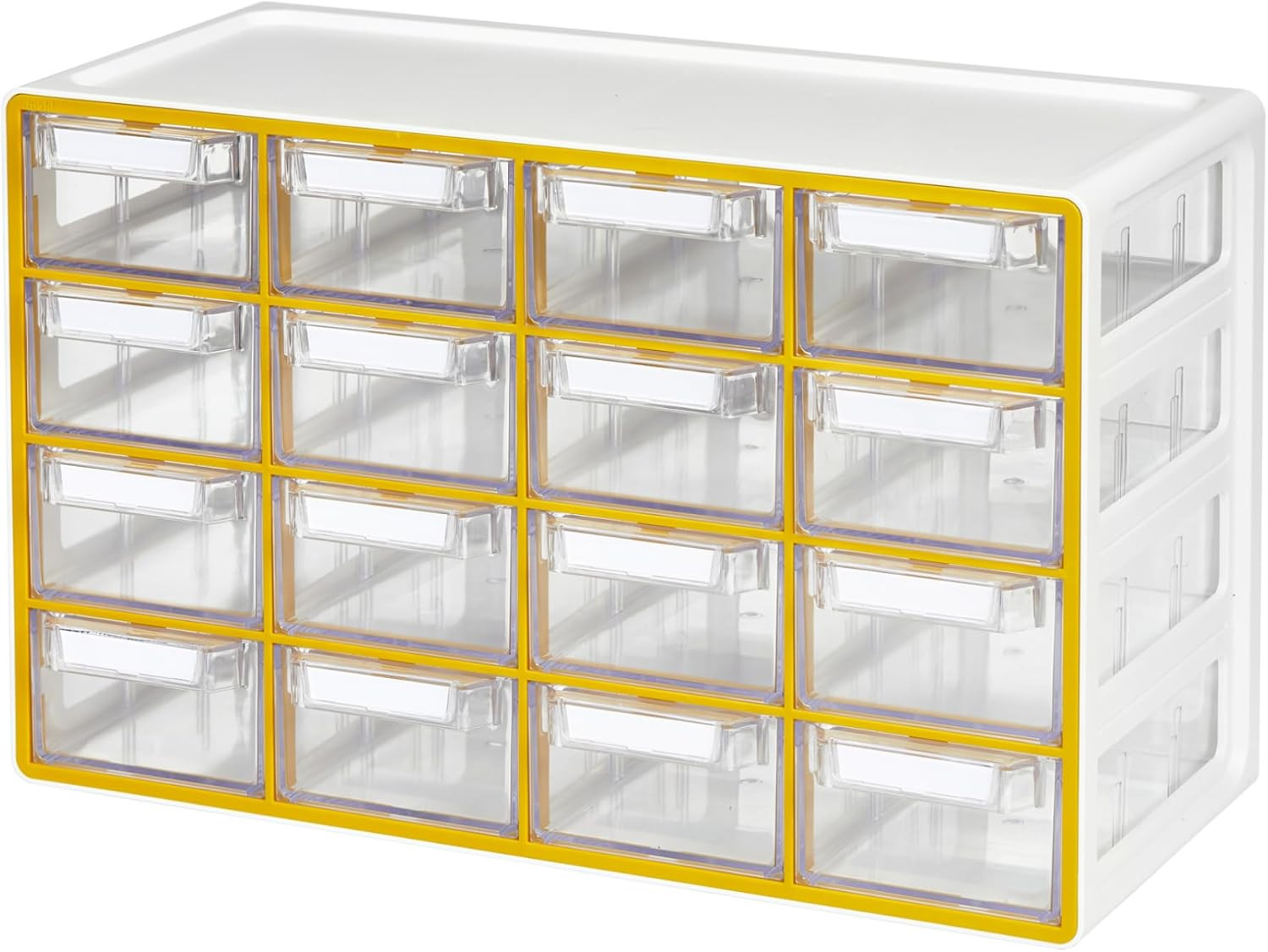 Medium 16-Drawer Cabinet – Stackable Clear Organizer for Hardware, Beads, Plasti