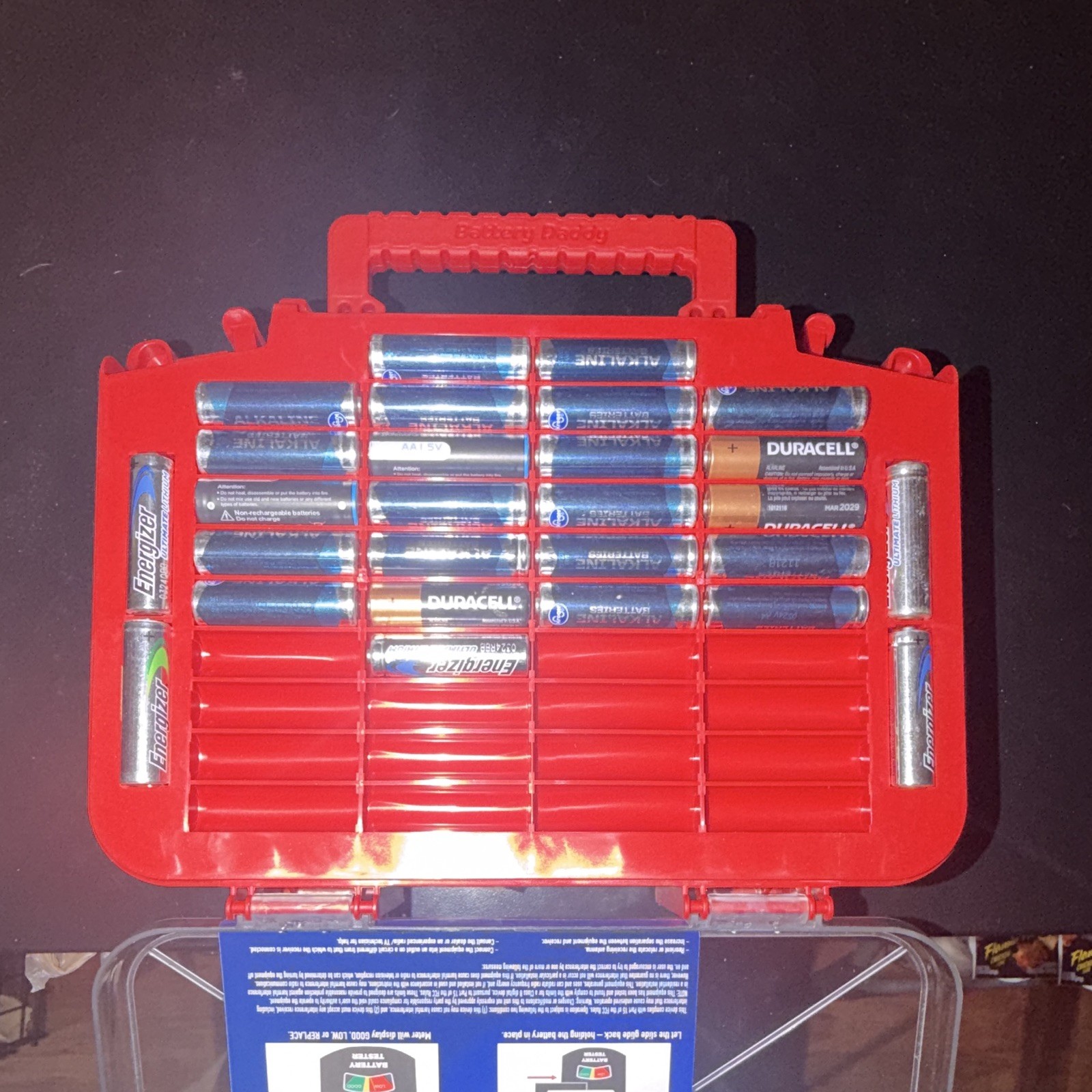 Battery Daddy Smart Battery Storage Box Organizer Case + FREE BATTERIES