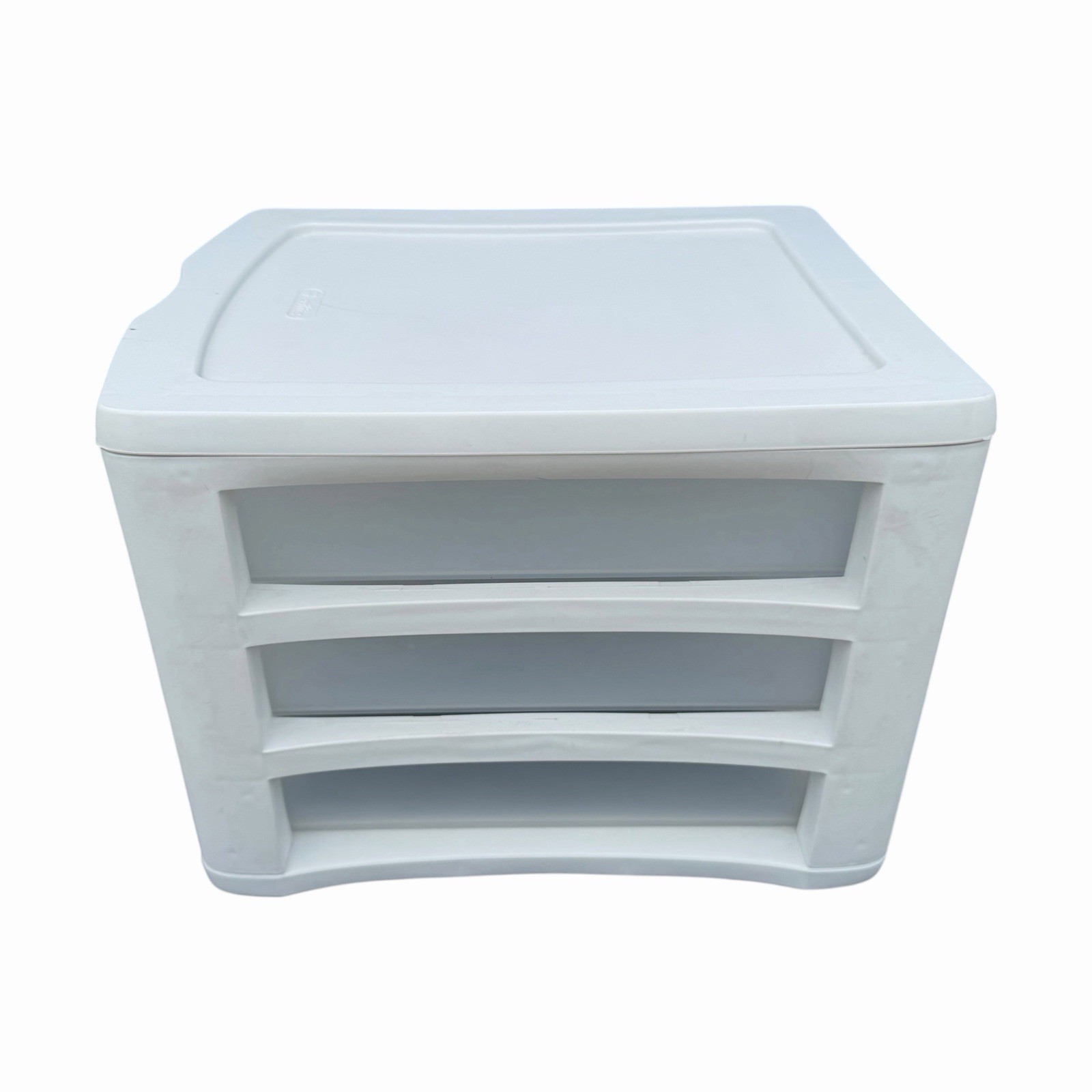 Sterilite 3 Drawer Unit White Plastic ClearView Holds 8.5×11&Prime; Paper Ream