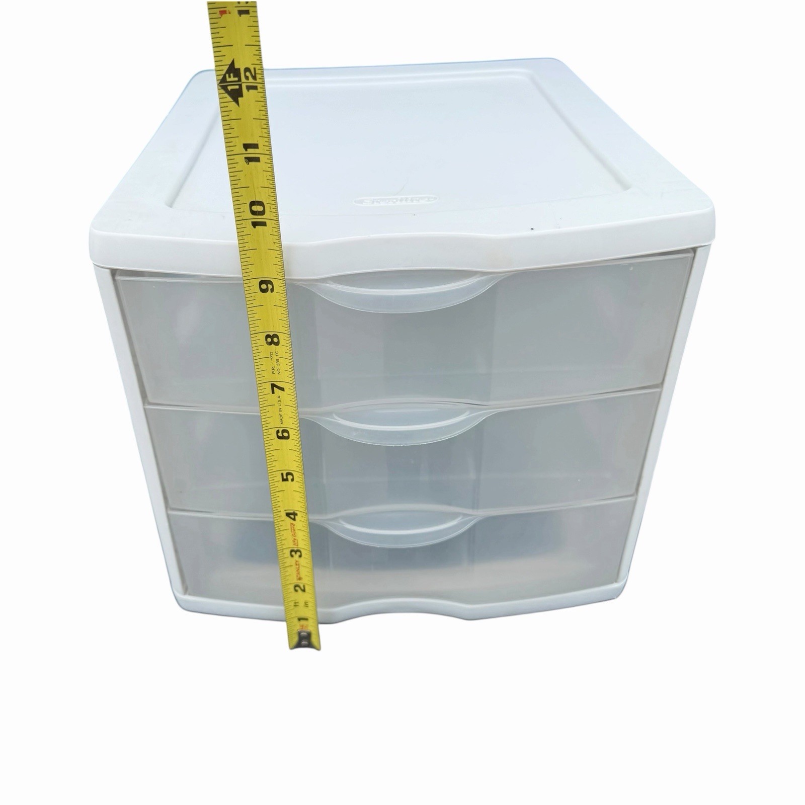 Sterilite 3 Drawer Unit White Plastic ClearView Holds 8.5×11&Prime; Paper Ream