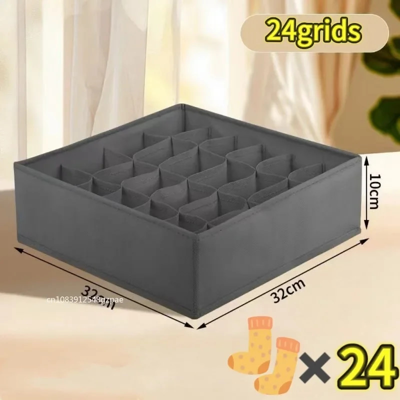 4Pcs/1Set Underwear Storage Box Foldable Non-Woven Storage Box Six-Piece Set Und