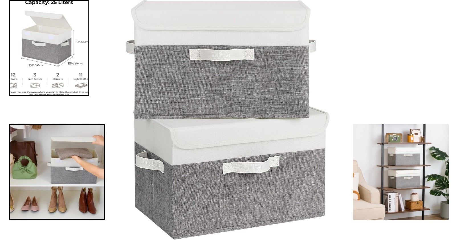 Versatile Memory Keepsake Boxes – Stackable & Easy Access with Hook & Loop Lid