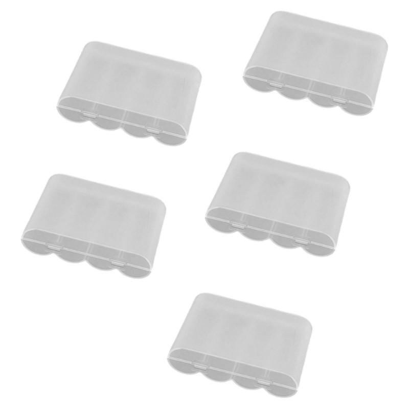5 Pack Battery Storage Box Plastic Texture Suitable for Electronics Accessories