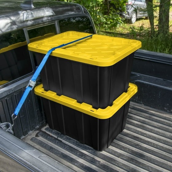 Sterilite 27 Gallon Storage Bin Snap Lid Heavy Duty Tote 6 Pack