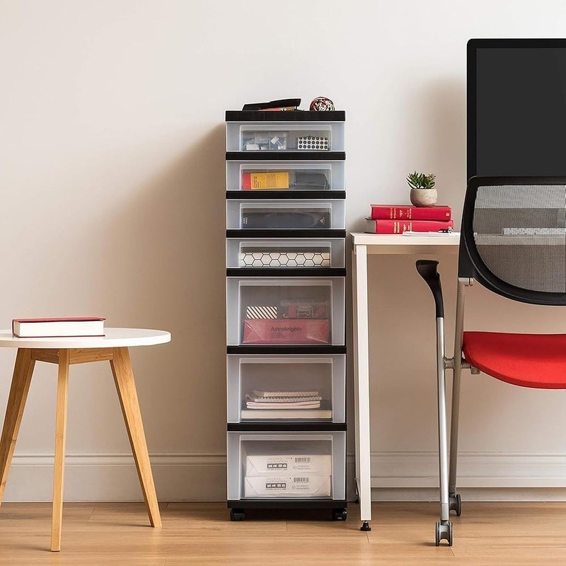 Multi-Purpose Rolling Storage Organizer W/ Smooth Glide Drawers Home Office New
