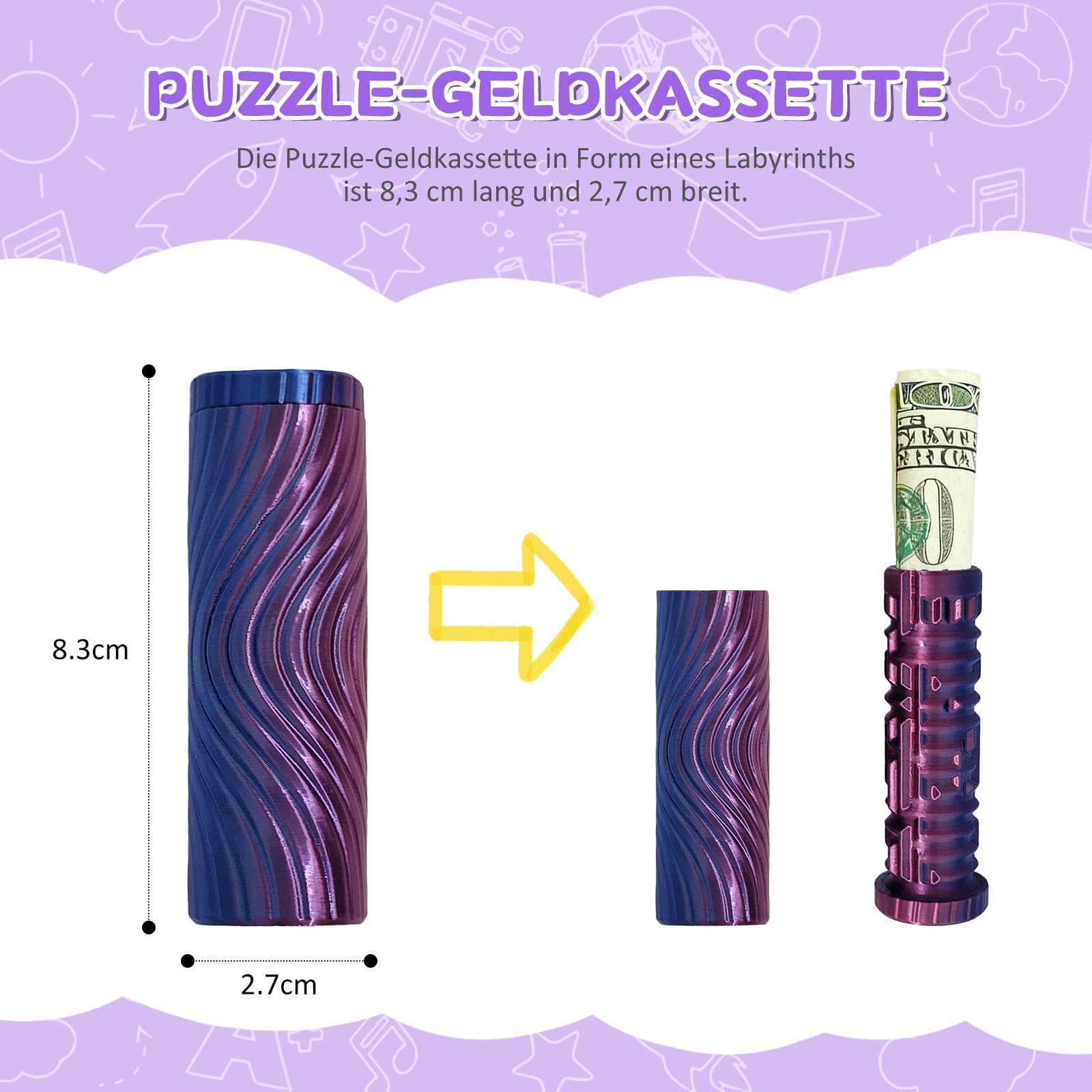 Puzzle Gift Box, 3D Maze Box Puzzle Gift Wrapping, Maze Puzzle M…