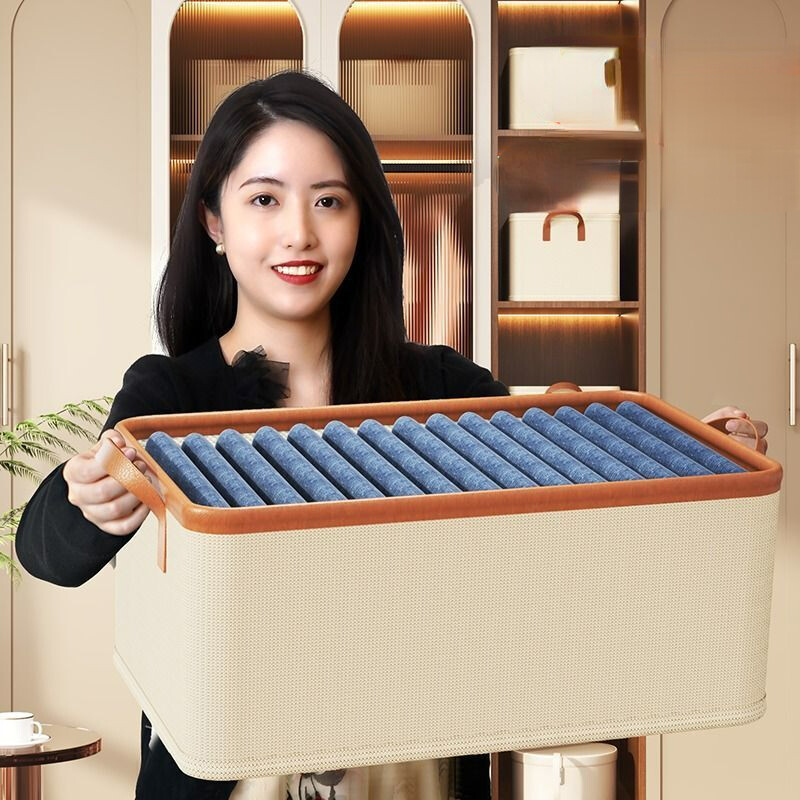 Foldable Household Clothing Fabric Storage Box Wardrobe Organization Storage Box