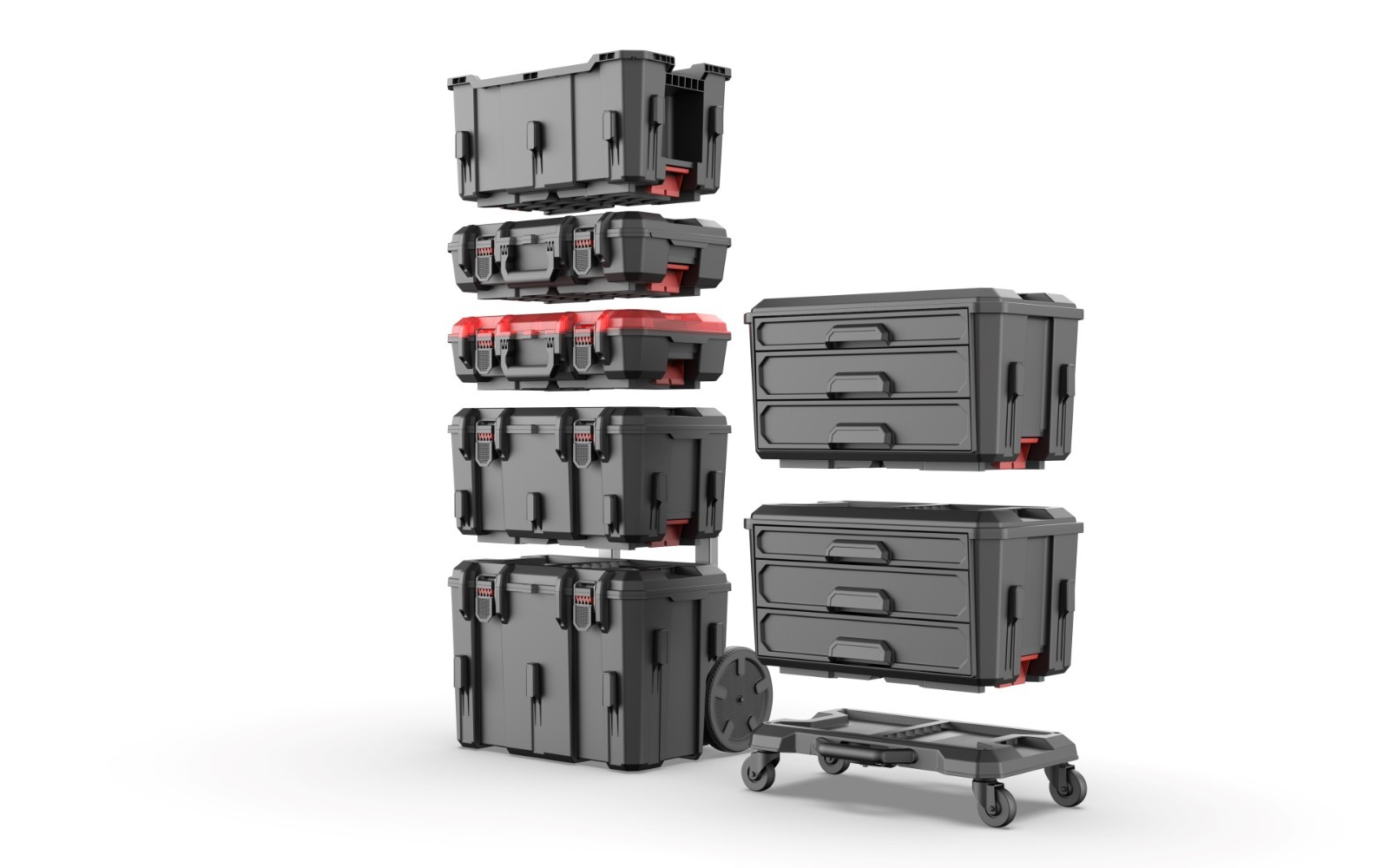 Hyper Tough Hyper Stack Interlocking Storage Crate, Black, Stackable Plastic Org