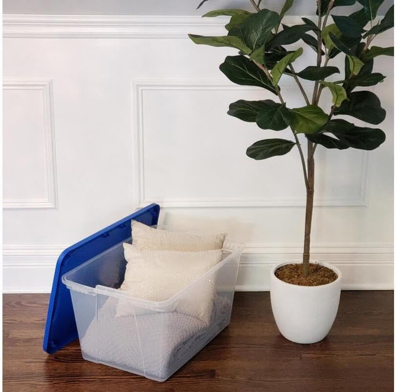 Spacious 56Qt Clear Storage Tote – Organize Your Space Effortlessly!