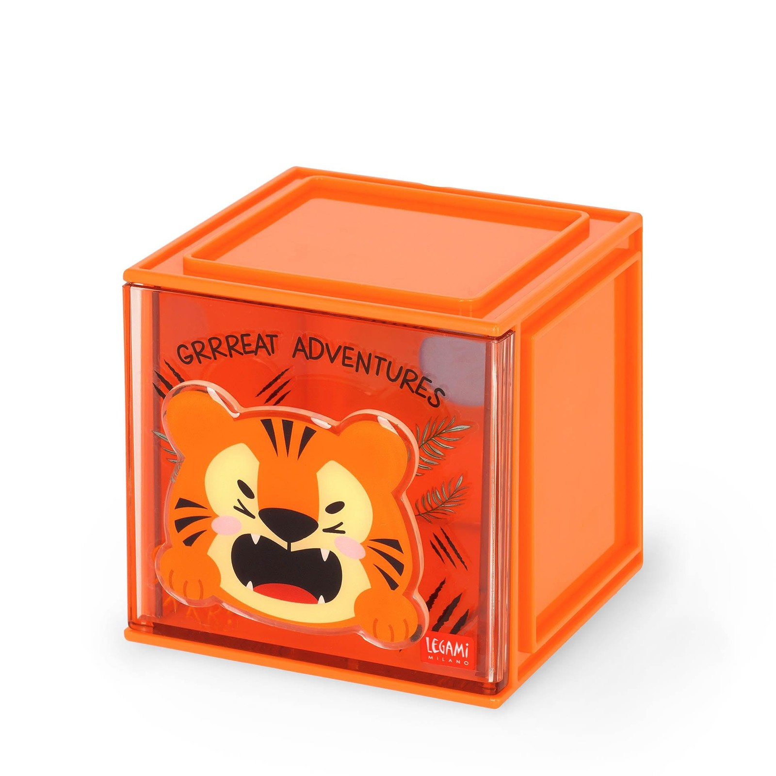 LEGAMI – Cutie Cubes Tiger Desk Organiser Storage Box Sticker Sheet Included Sta