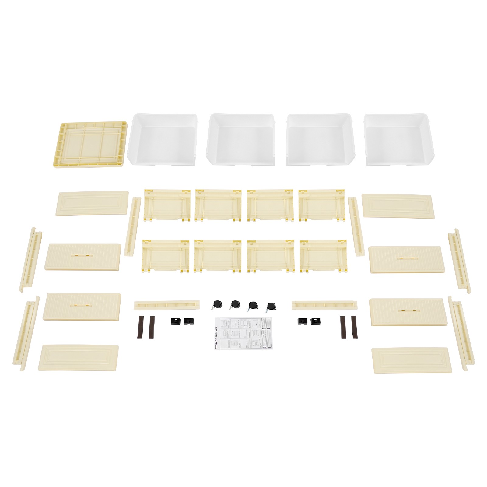 4 Tier Drawer Storage Organizer Drawers 4 Universal Wheels Storage Cabinet
