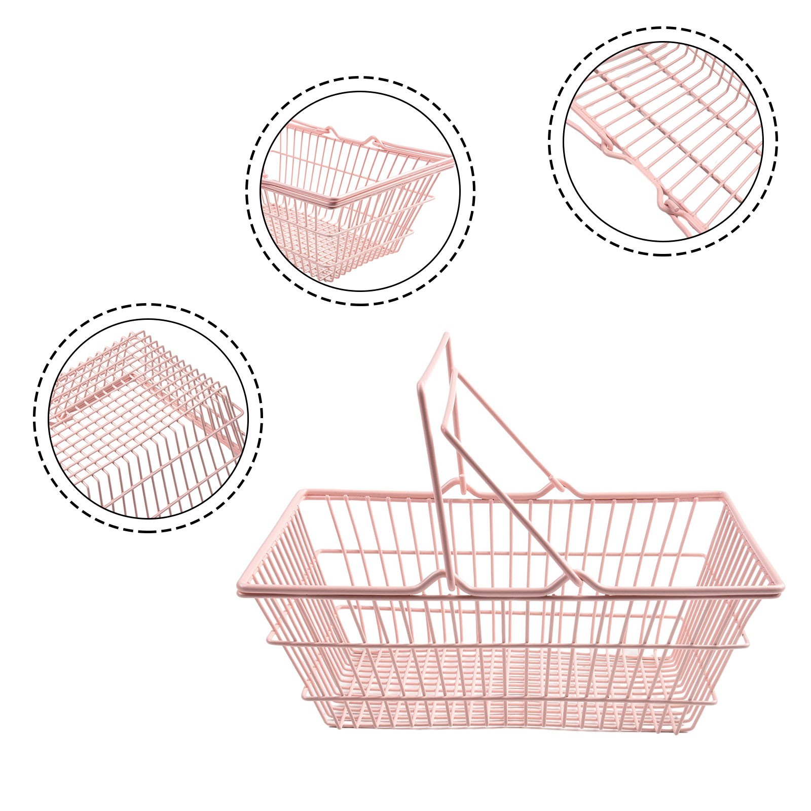 1 Pcs Pink Girl for MINI Storage Basket Desktop Finishing Cosmetics Jewelry