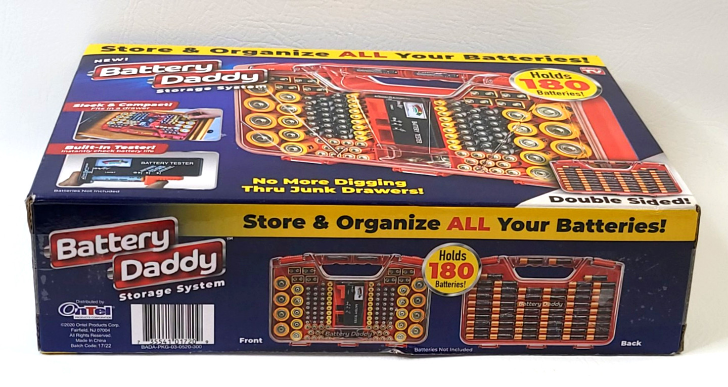 180 Battery Daddy Storage System Caddy Organizer with Case and Tester