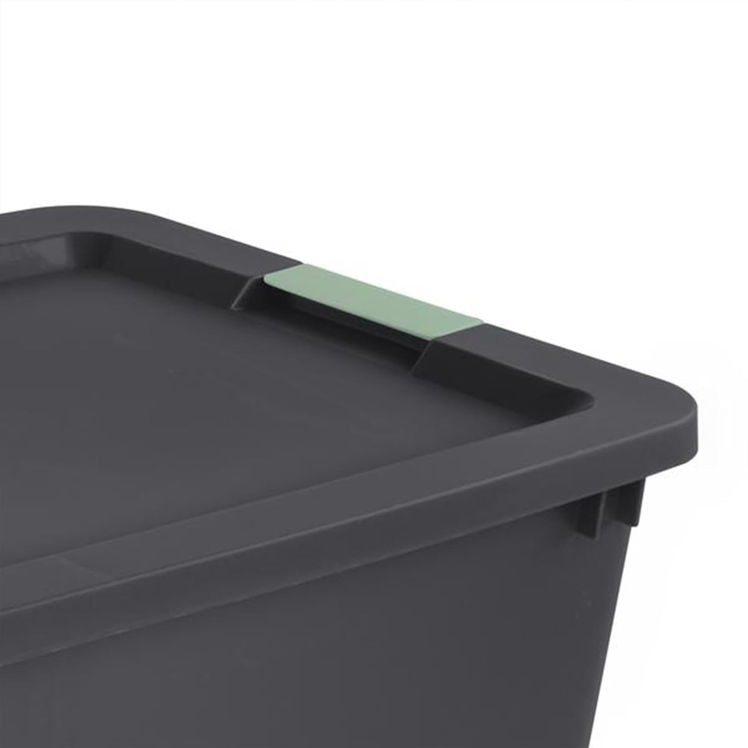8 Pack Stackable 45 Gallon Wheeled Storage Totes – Gray/Green Bins
