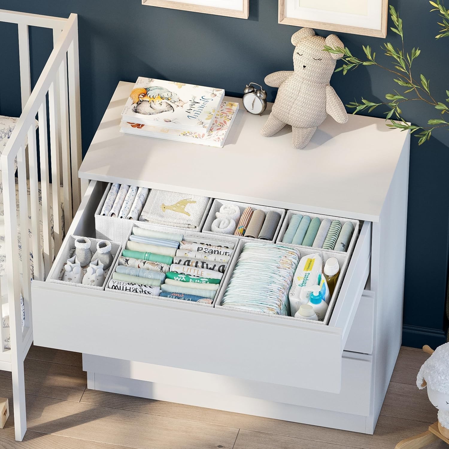 Durable 12-Count Drawer Organizer Set – Ideal for Baby Clothes & General Storage