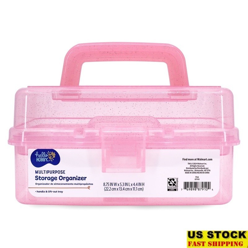Multi-Purpose Storage Organizer Case Arts Crafts Makeup Supply Carrying Box