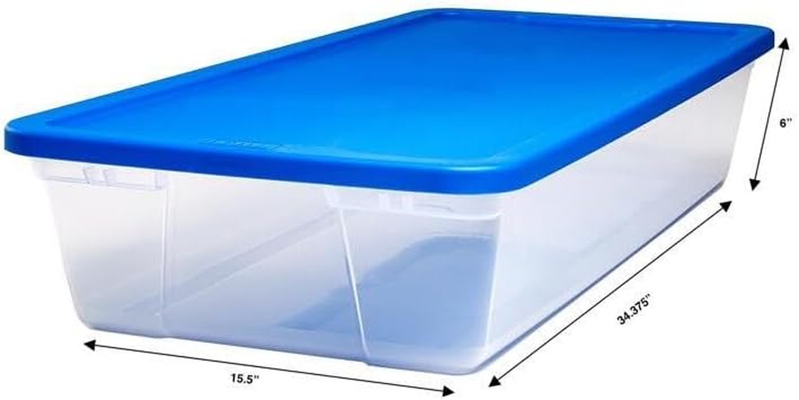Clear Under Bed Storage Tote – 41Qt Space Saver Container